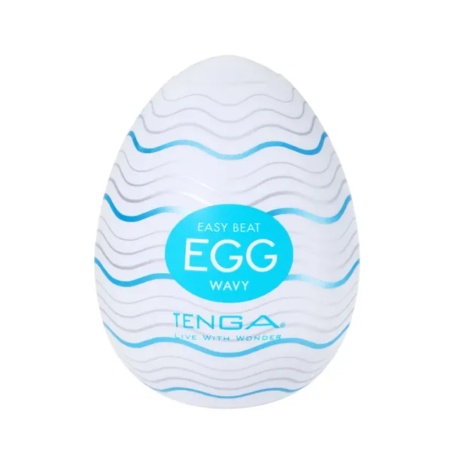 TENGA EGG WAVY: одноразовый эластичный мастурбатор — фото TENGA